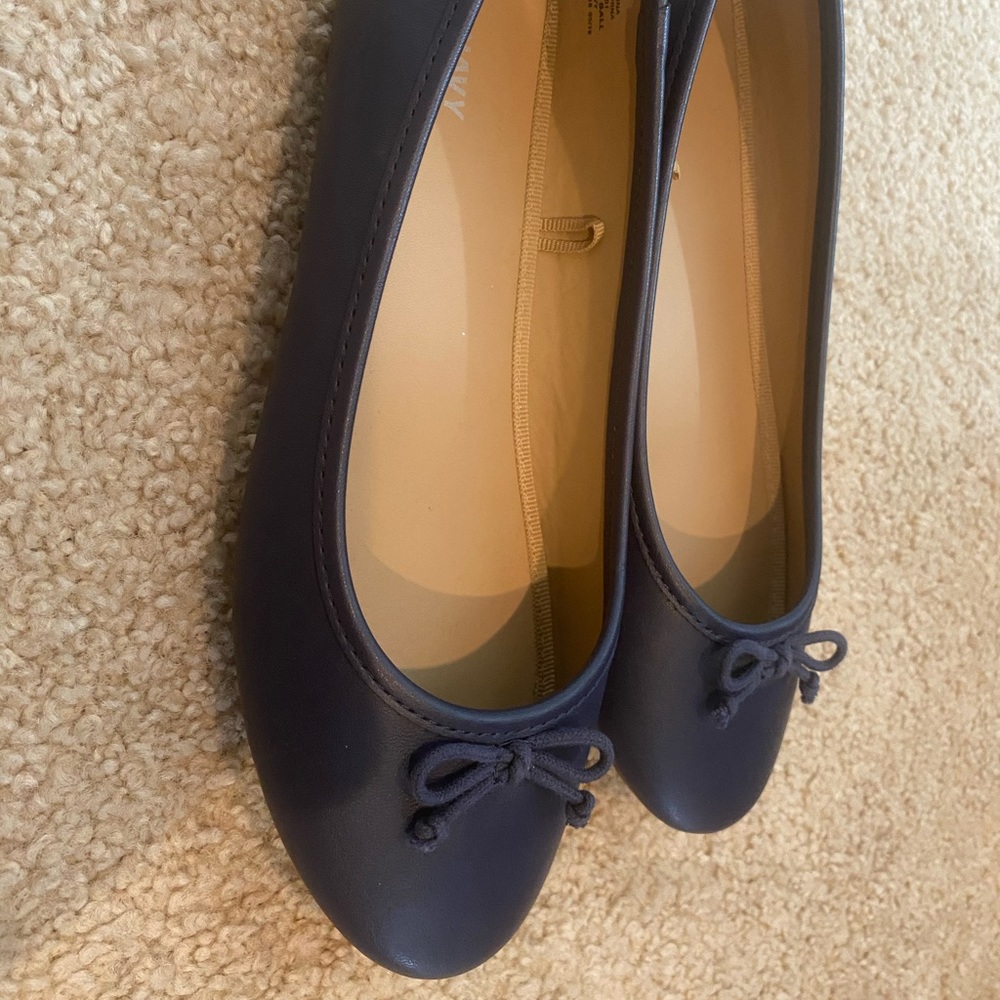 Brand new navy blue slip ons